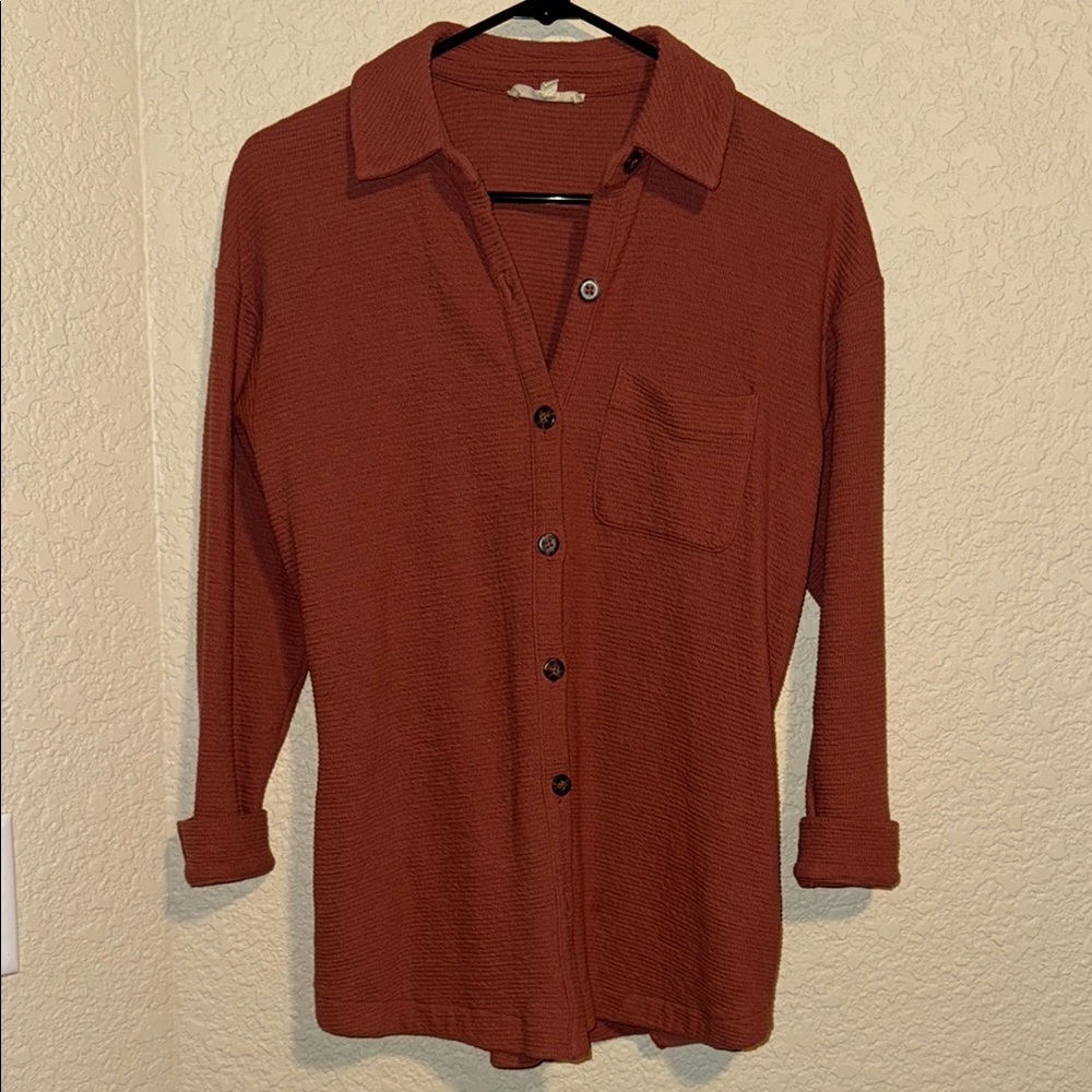 Madewell Terracotta Knit Top